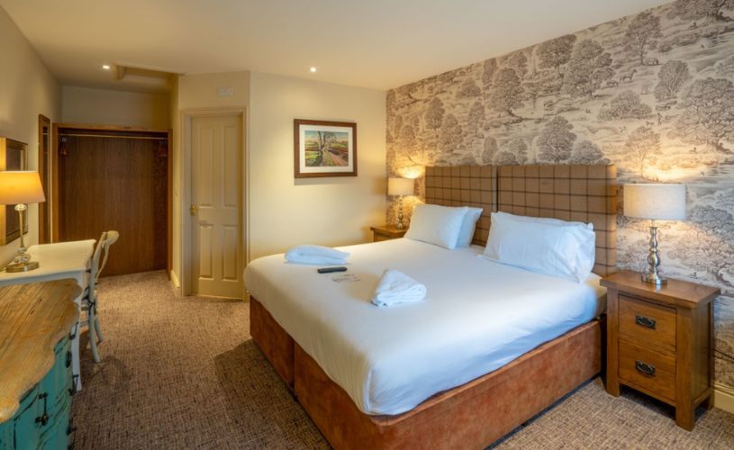 Bedroom at The Crown in Dyrham near Bath